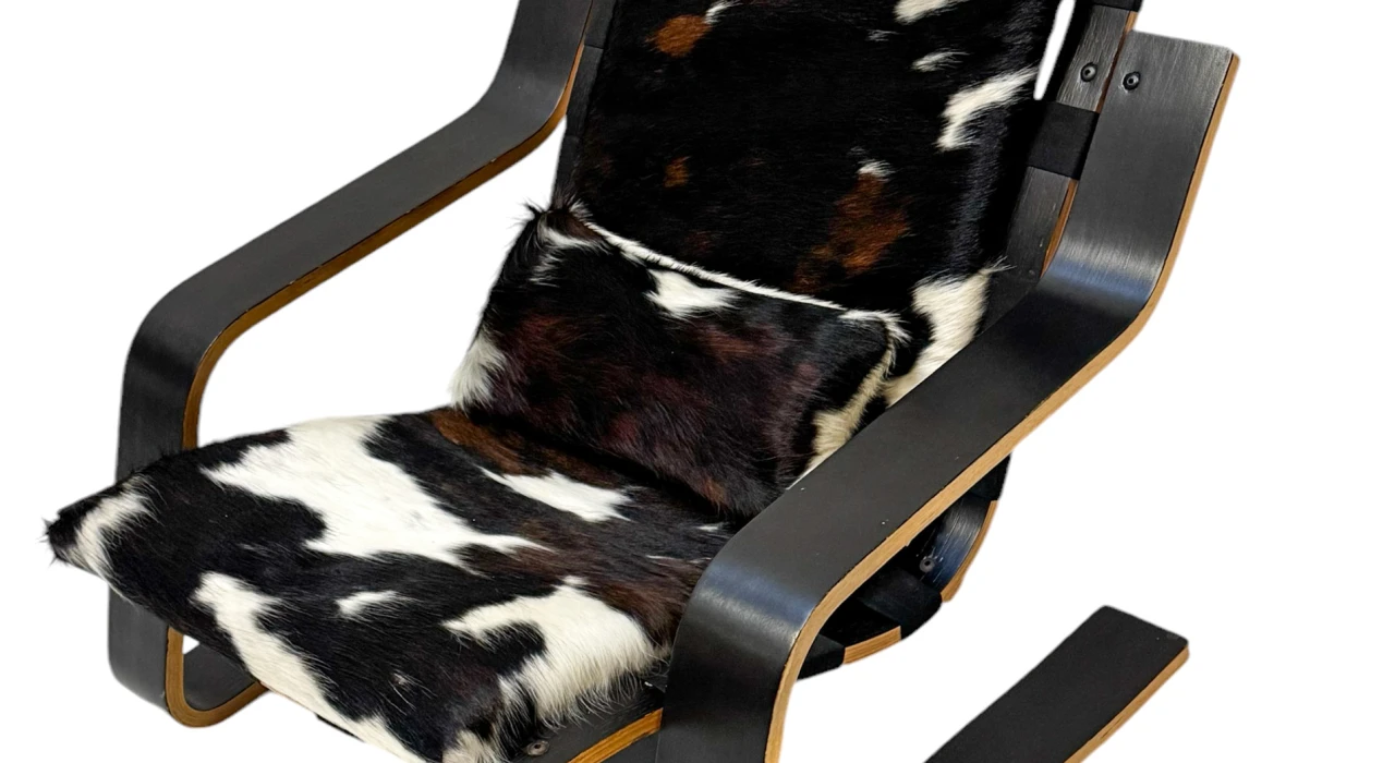 Mid-Century Modern Sculptural Plywood Lounge Chair, The Netherlands 1970s